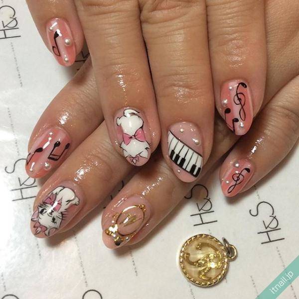 音符マークが可愛いネイルアート集めました Itnail