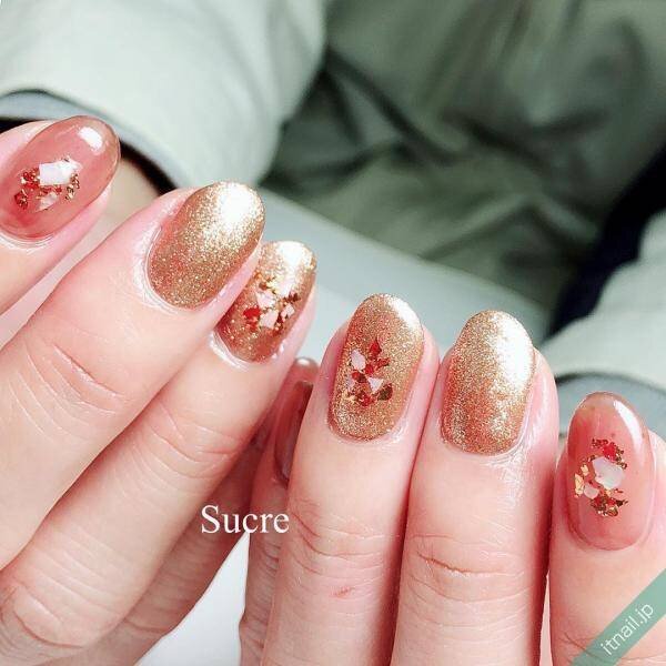 決め手はゴールド 秋のピンクネイル ブラウンネイルは温もり感で勝負 Itnail