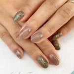 渋みがいい味♡「抹茶カラーネイル」でこなれたオシャレが叶う
