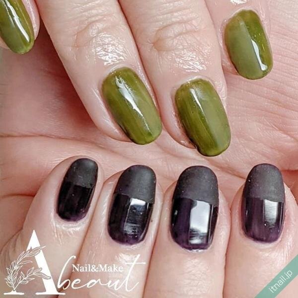 超シンプル なのにお洒落なマット 艶ネイルのデザインバリエ Itnail