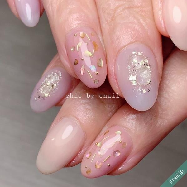 淡い ピンク パープル のネイル特集 大人かわいいドリーミーな指先へ Itnail