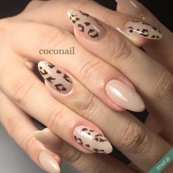 ナチュラル セクシーが叶う スキンカラー レオパード柄ネイル Itnail