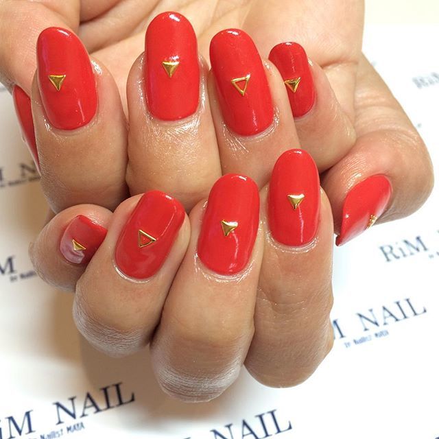 レッド ゴールド ネイルのススメ 適度にゴージャス 適度に女子 Itnail